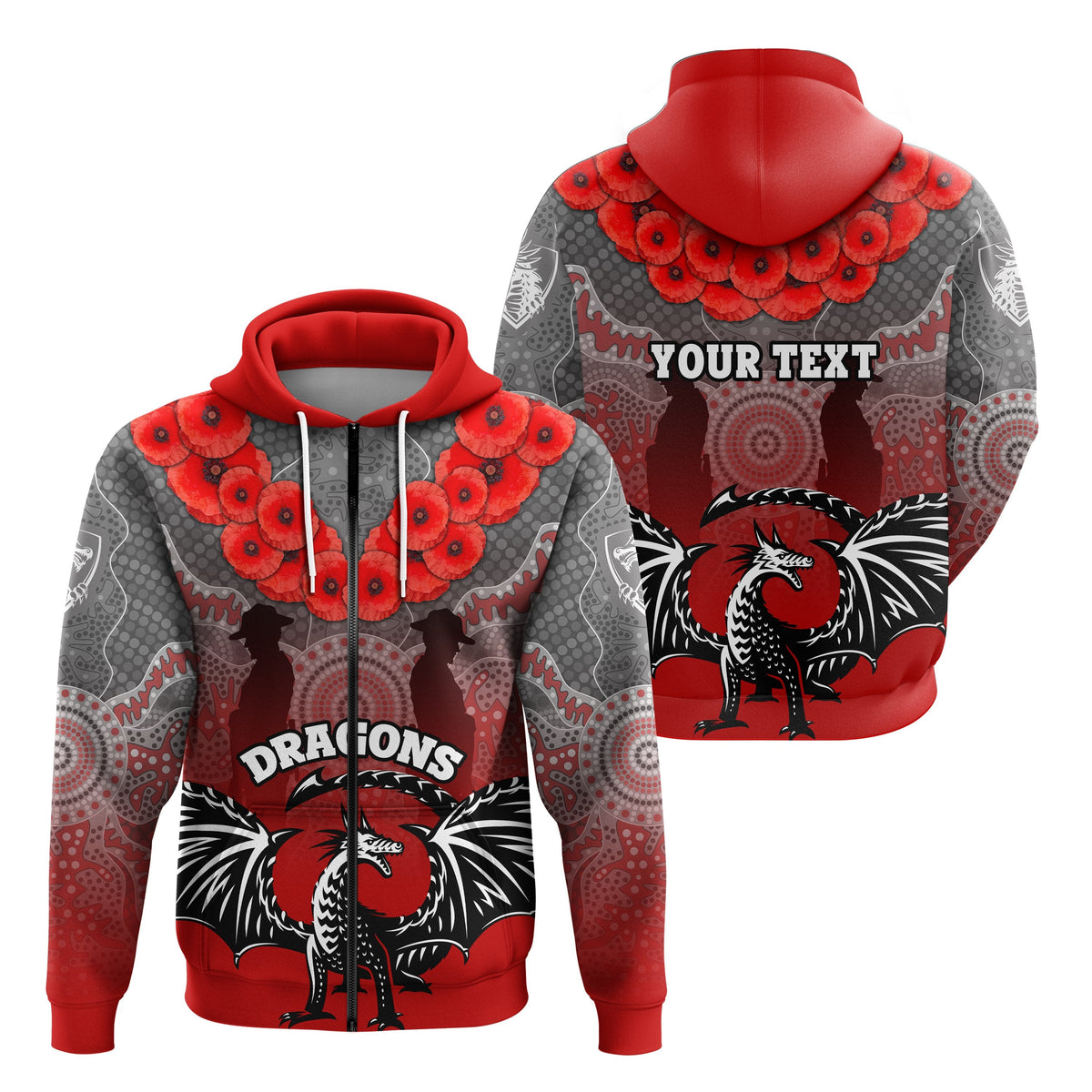 custom-personalised-dragons-zip-hoodie-st-george-anzac-day