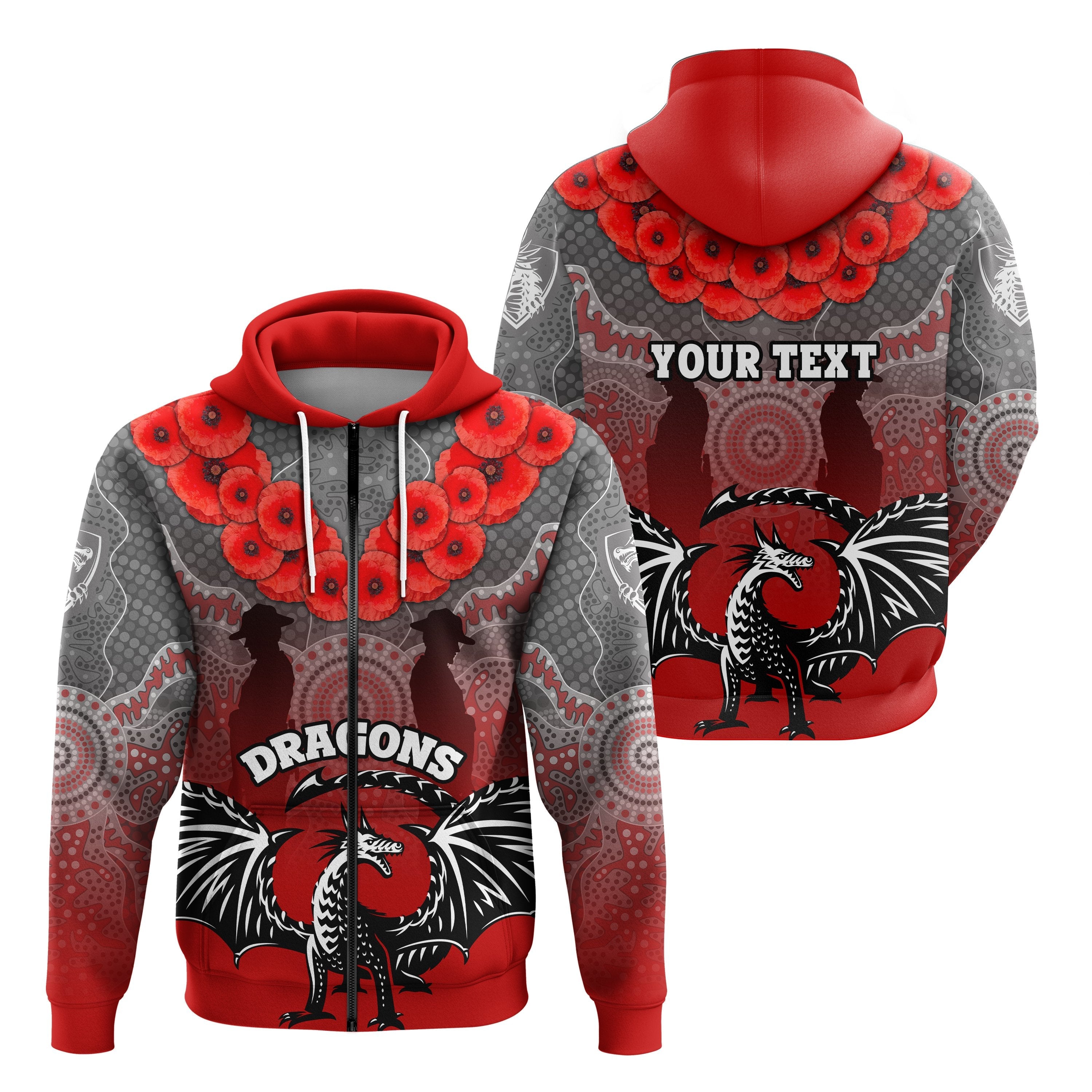 custom-personalised-dragons-zip-hoodie-st-george-anzac-day