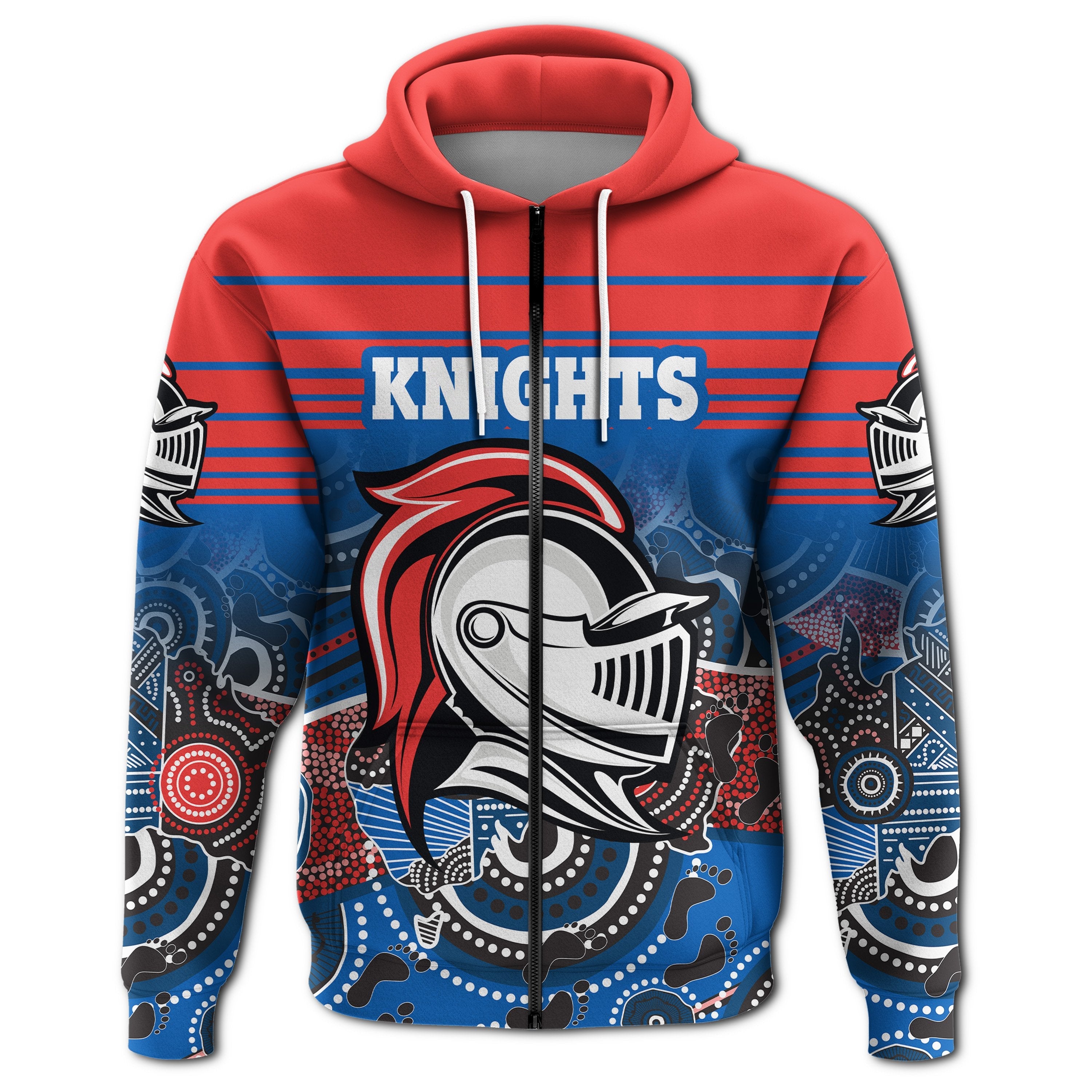 custom-personalised-knights-zip-hoodie-aboriginal-horizontal-style