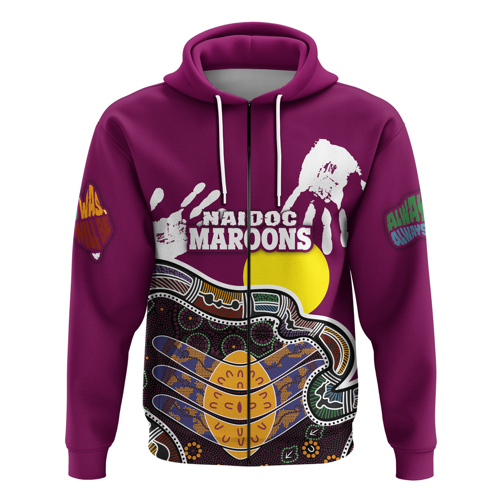 queensland-naidoc-week-zip-hoodie-maroons-aboriginal-style