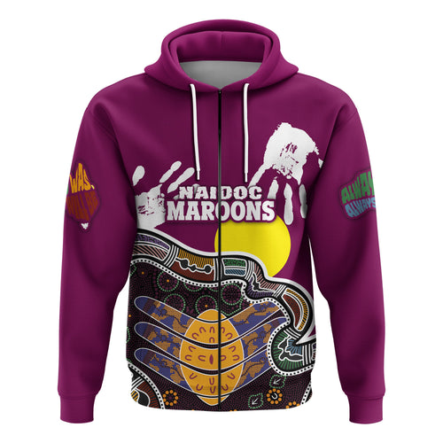 queensland-naidoc-week-zip-hoodie-maroons-aboriginal-style