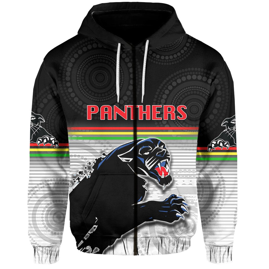 custom-personalisedpanthers-aboriginal-zip-hoodie-simple-style