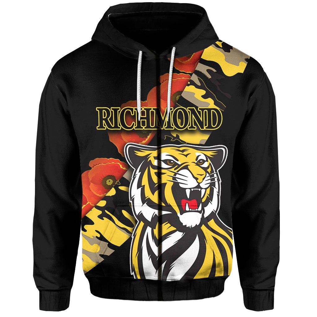 richmond-tigers-zip-hoodie-anzac-day-poppy-flowers