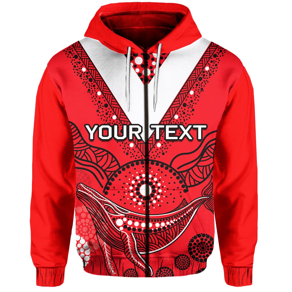 custom-personalisedst-george-zip-hoodie-aboriginal-red